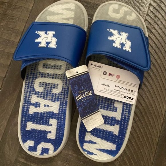 Kentucky Wildcats Cropped Big Logo Slide Flip Flop - Picture 1 of 2